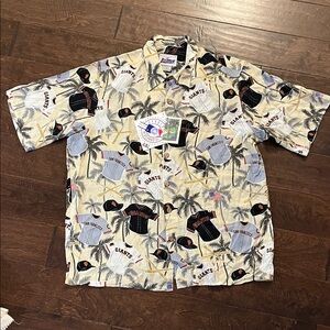 Reyn Spooner San Francisco Giants Themed Shirt - Cream and Black